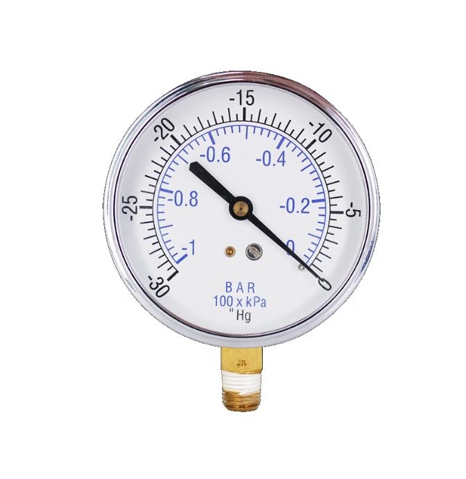 Gast 2.5” Dry Vacuum Pump Gauge Replacement 1/4"npt 30psi. AE134F